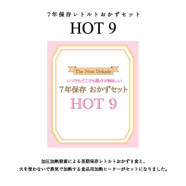 ７年保存レトルトおかずセット　ＨＯＴ９