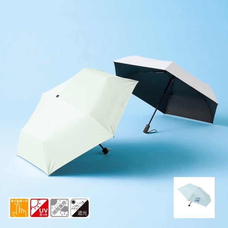 晴雨兼用　シンプル遮光折りたたみ傘