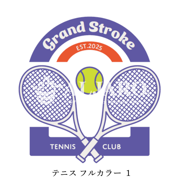 テンプレート　テニス　フルカラー印刷用