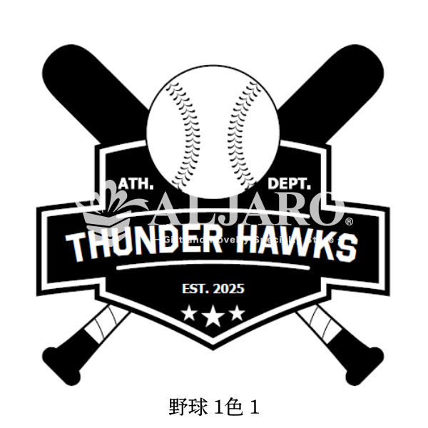 テンプレート　野球　１色印刷用