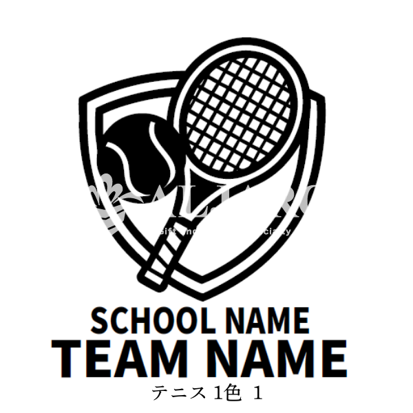 テンプレート　テニス　１色印刷用