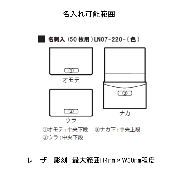 名刺入れ　５０枚用