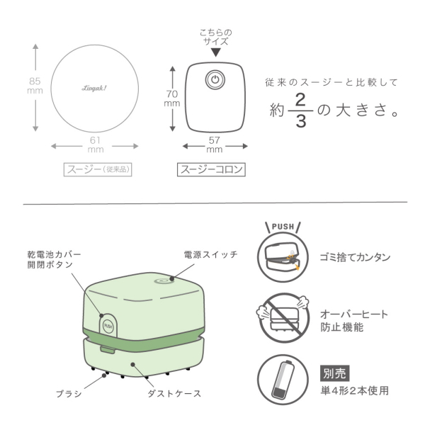 卓上そうじ　スージーコロン