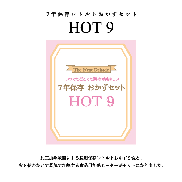 ７年保存レトルトおかずセット　ＨＯＴ９