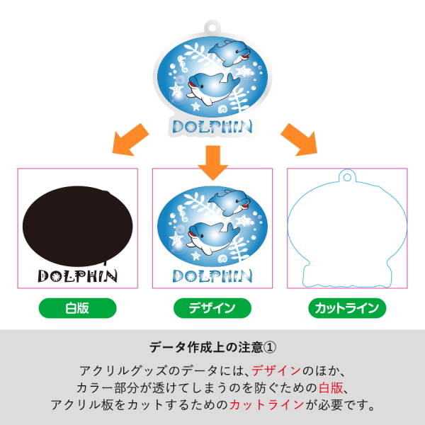 アクリルライティングキーホルダー用プレート　クリア