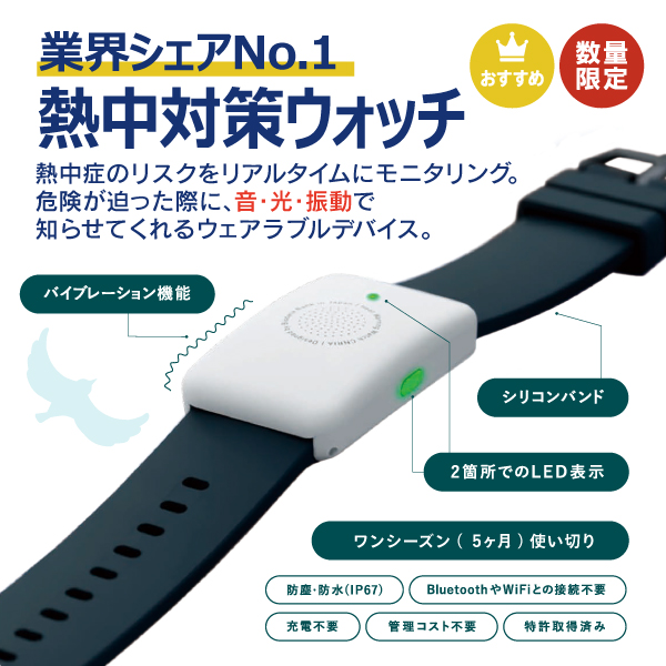 【2025年最新モデル】熱中症対策ウォッチカナリアＰＬＵＳ