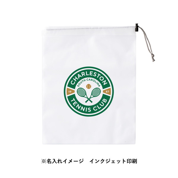 携帯レインコート　巾着付　ブラック