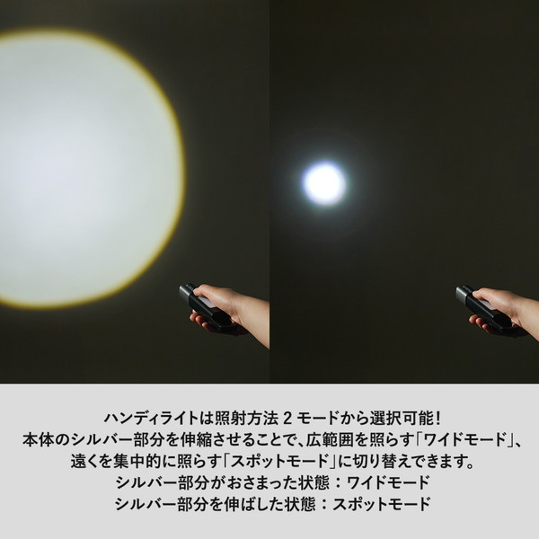 ＬＥＤ２ＷＡＹハンディライト　ブラック