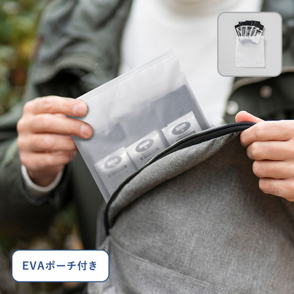 非常用トイレ　５個セット　ＥＶＡポーチ付　クリア