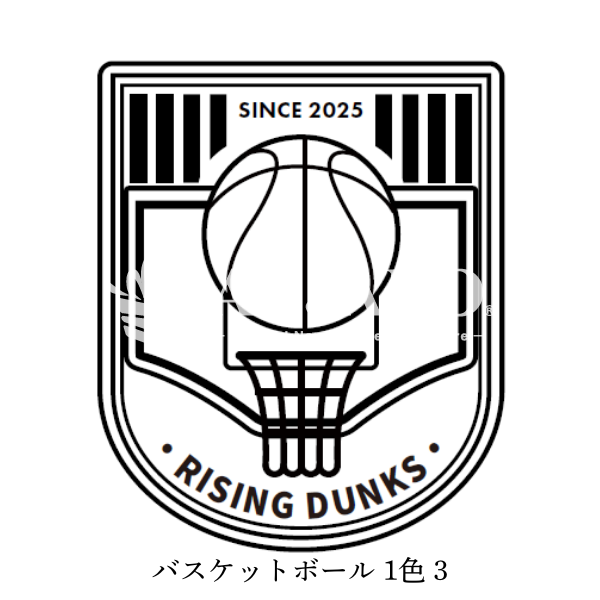 テンプレート　バスケットボール　１色印刷用