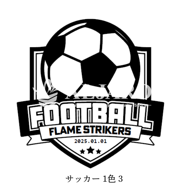 テンプレート　サッカー　１色印刷用