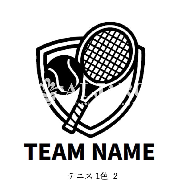 テンプレート　テニス　１色印刷用