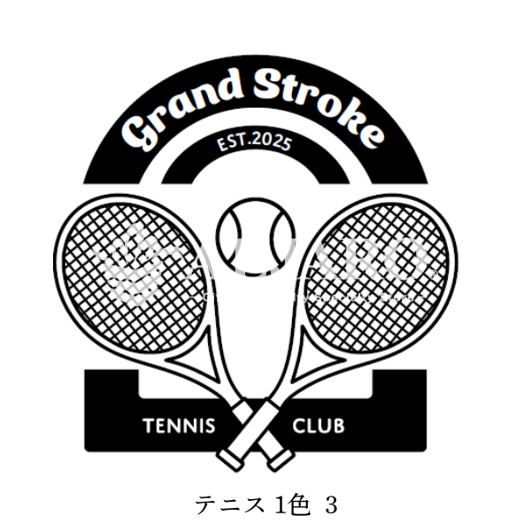 テンプレート　テニス　１色印刷用