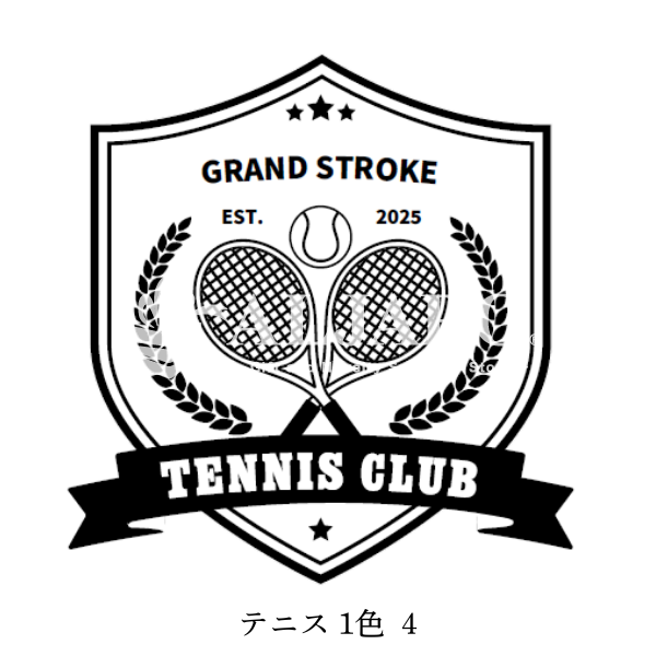 テンプレート　テニス　１色印刷用