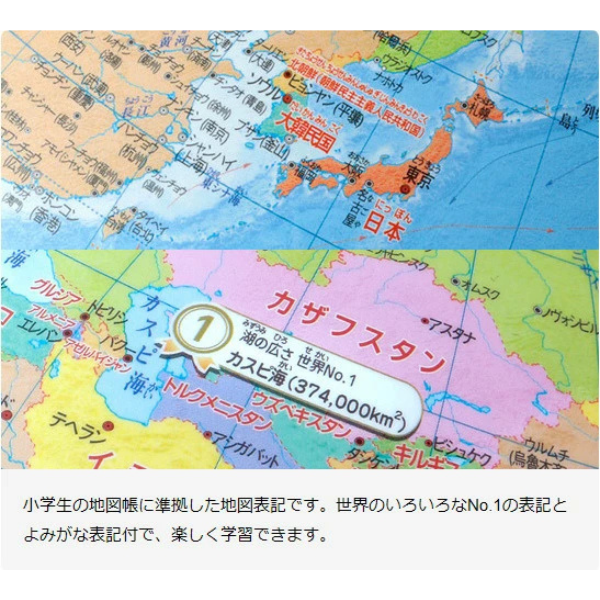 先生おすすめ　小学生の地球儀　行政型