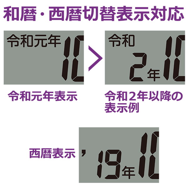 和暦表示　掛置兼用電波デジタル時計