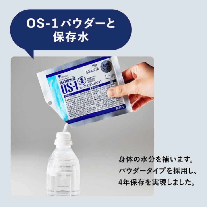OS-1パウダーと保存水