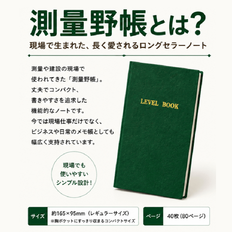 オリジナル野帳の説明画像1